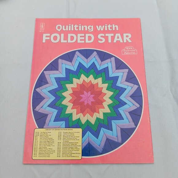 VTG Quilting with Folded Star Instruction Booklet Magazine + Full Size Patterns - Picture 6 of 6